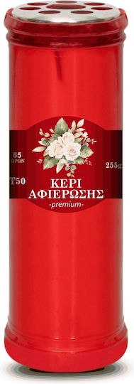 Clever Casa Κερί Αφιέρωσης Premium Τ50 Κόκκινο 65 Ωρών