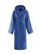 Tommy Hilfiger Initial Μπουρνούζι με Κουκούλα Μπλε Σκούρο Twilight 400gr/m²