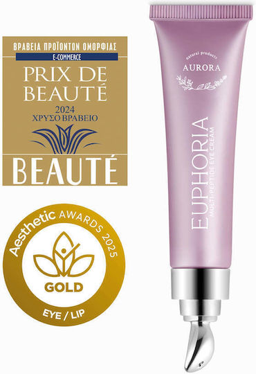 Aurora Natural Euphoria Augenbefeuchter für Anti-Aging Festigung Feuchtigkeitsspendend Aufhellung Schwarze Kreise & Taschen 20ml