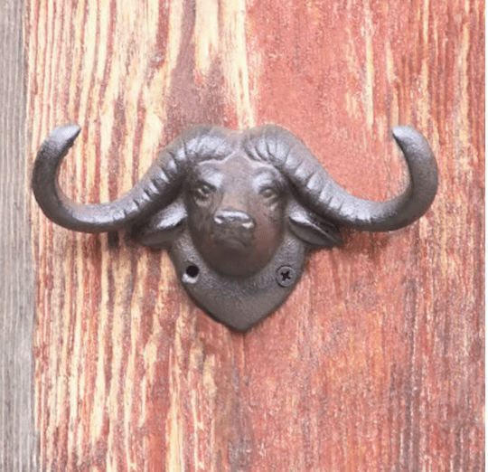 Cast Iron Wall Hanger Buffalo Grey 9469 Lal-sz