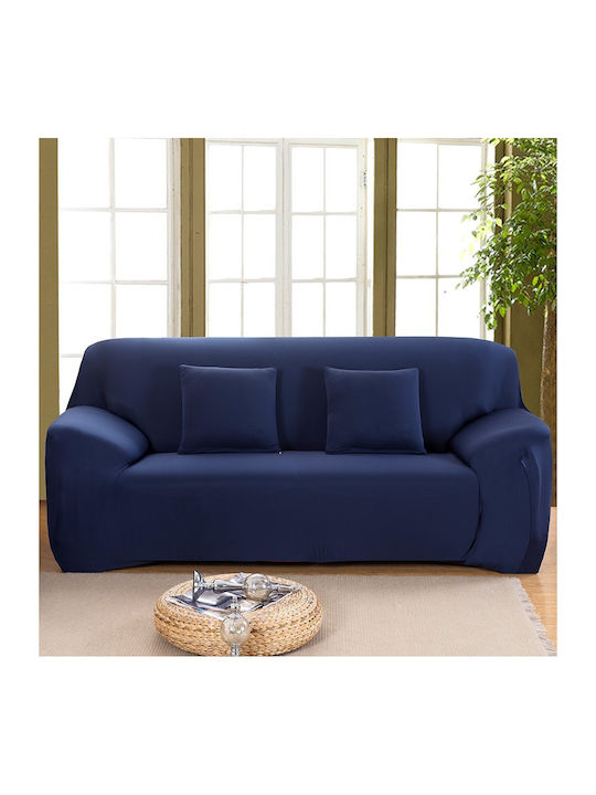 Ελαστικά Καλύμματα Διθέσιο Καναπέ 140cm 185cm Elastic Sofa Cover Μπλε