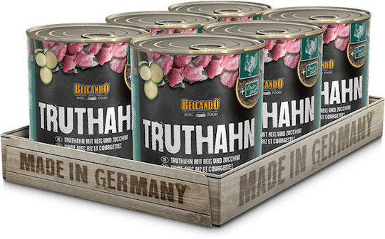 Belcando Wet Food Dogs in Cans with Turkey Grain-Free 6x800gr