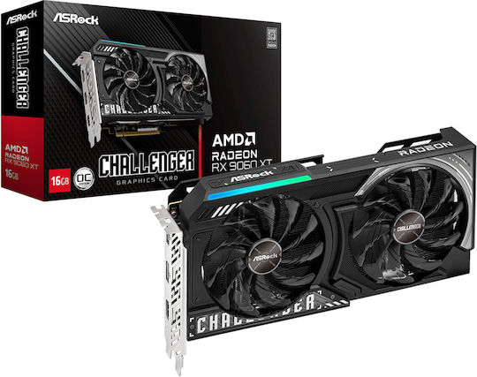 ASRock Radeon RX 9060 XT 16GB GDDR6 Herausforderer OC Grafikkarte