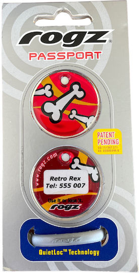 Ταυτότητα Ζώων Rogz Instant Id-tagz Bones Large 3.5cm