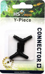 Аерос Разклонител Y 1 2 Без Клапани Комплект 2 Бр Hs Aqua Y-piece 4-6 Mm 2 Бр Черен