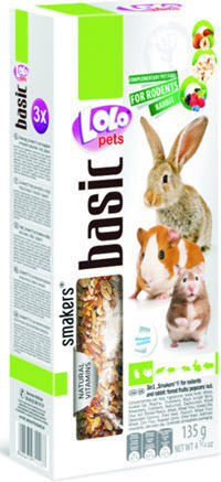 Lolo Pets Smakers Κουνέλι Τρωκτικών Mix2 3in1 Πλούσια Βιταμίνες Φυτικές Ίνες Lolo Pets 1029068