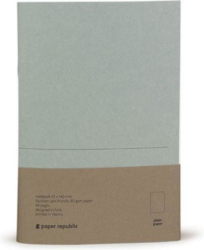 Paper Republic Ανταλλακτικές Κόλλες A6 με Λευκές Σελίδες Γκρι