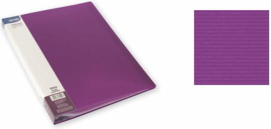 Ντοσιέ Σουπλ Ανάγλυφο Α4 40φ Pp Level Stripes Μωβ Sp-75043 Spree