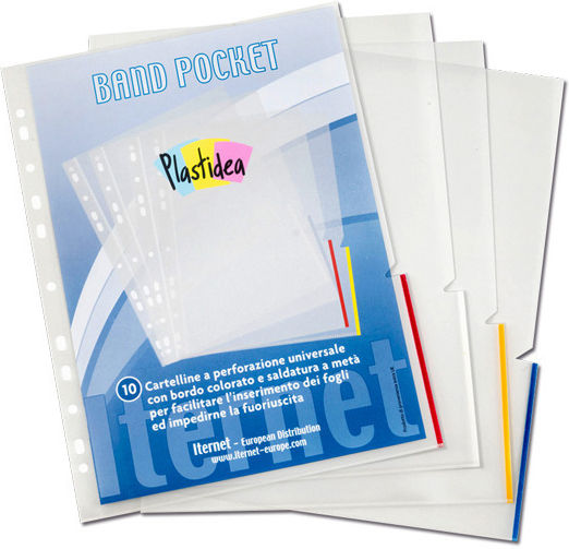Plastidea Binder Pocket Type C A4 Reinforced Striped Yellow 10 Pieces Product Sold Individually Pieces of One