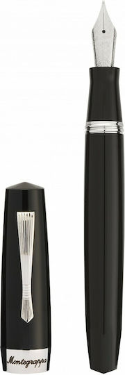 Montegrappa Pilot Füllfederhalter Schwarz mit Schwarz Tintenfarbe
