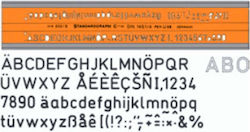 Standardgraph Stencils English Letters 202/3mm
