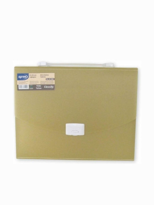 Spree Plastic Drafting Bag with Buckle and Handle Beige