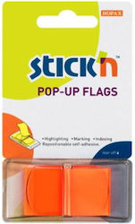 Σελιδοδείκτες Stick N Pop Up 45 X 25cm Πορτοκαλί Σετ 50 Φύλλων Hopax