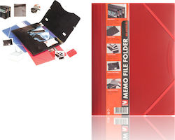 Data Bank Plastic File Folder With Elastic Closure A4 Paper Red