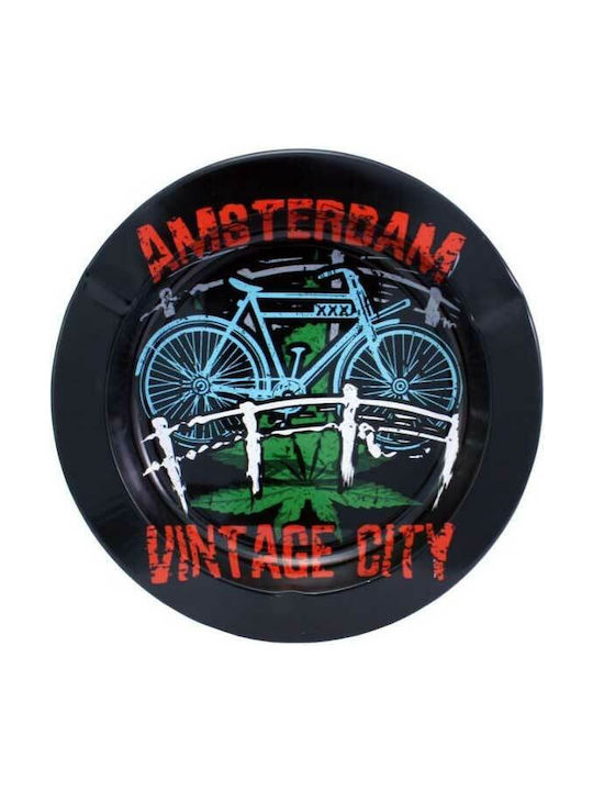 Metallischer Aschenbecher Design Amsterdam Vintage City