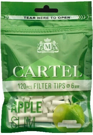 Cartel Vată pentru țigări Simplu 6mm 120x1buc Apple