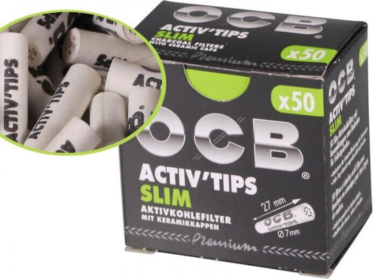 Ocb Filtertips Aktivkohle 7mm 50x1Stk