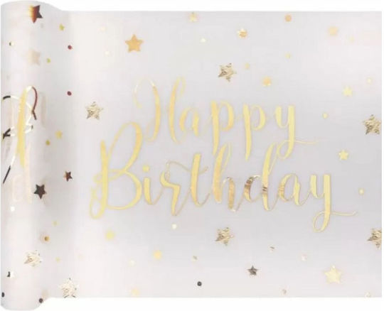 Party Tablecover Runner Handmade Party Santex Happy Birthday 30cmx5m 476744-001
