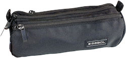 Gabol Pencil Case Barrel with 2 Compartments Black