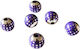 Perlen Metallisch Set/25 25mm Lila