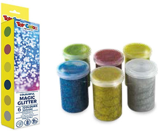 Toy Color Κολλα Glitter 25ml Superwashable 6 Χρωματα 537