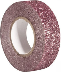 Bandă Mask 15mm*5m Glitter Roz