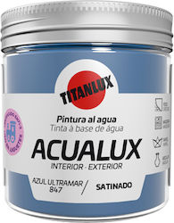 Titan Acualux Satin Water-Based Paint for Crafts Ultramarine Blue 75ml