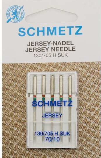 Βελόνες Οικιακής Ραπτομηχανής Schmetz Jersey 130/705 70/10