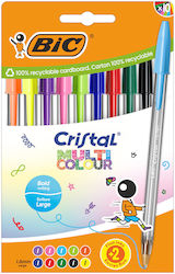 BIC Cristal Ballpoint Set 10 Bucăți (Culori Diverse)