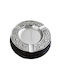 Silver-Plated Ashtray with Wooden Base Home