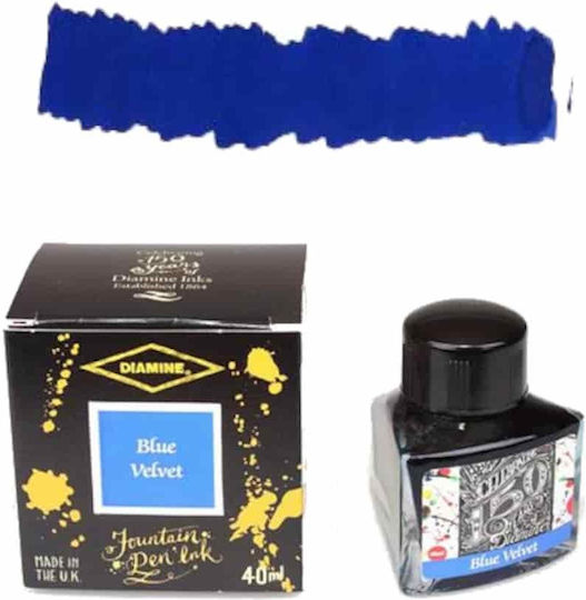 Diamine Replacement Ink for Pen 150th Anniversary Blue Velvet Fountain Pen Ink 700987832440 40ml