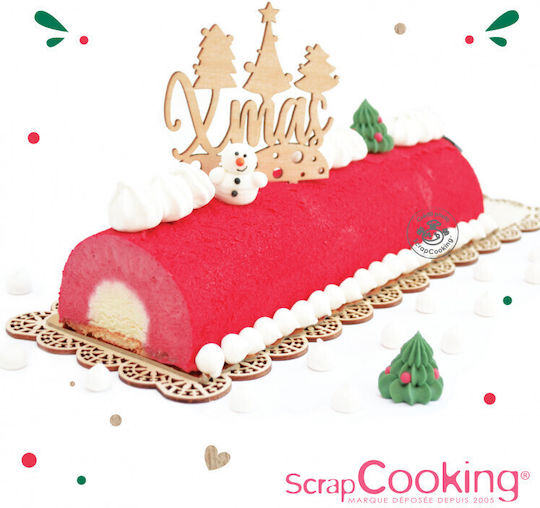 Scrap Cooking Коледна Декорация за Маса Пластмасово Многоцветен Д33xШ11.5xØ6см.