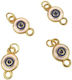 Metallisches Set/20 1cm Armband Gold Navy Blau