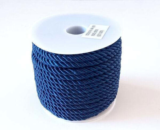Navy Blauer Satin Schnürsenkel Triklonos 5mmx25m