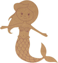 Figurină De Decorare Sirenă Din Lemn Silhwood Mdf Mermaid 14,5x15cm 1214003820