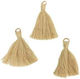 Mini Quasten 3cm Metallischer Kork Gold Set/100...