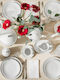 Cmielow White Porcelain Dinnerware Set 44pcs