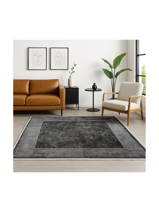 Saray Home Halic Rug Rectangular with Fringes Gray