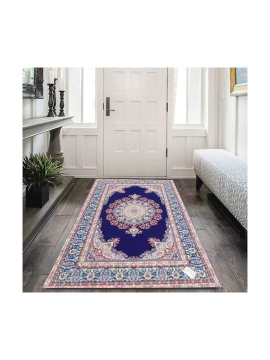 SpitiBazaar Anti-slip Rug Rectangular Summer Blue