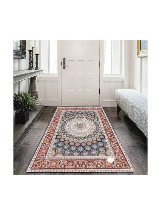 SpitiBazaar Anti-slip Rug Rectangular Summer Red