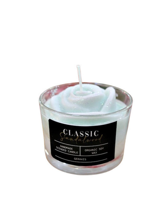 Aromatic Soy Candle Rose Sandalwood Glass Small Φ8.2 X 5.8 Cm
