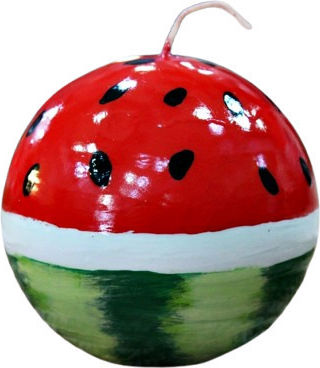 Ръчно Изработена Свещ Топка Watermelon П29 См