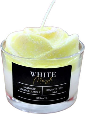 Αρωματικό Κερί Σόγιας Τριαντάφυλλο White Musk Ποτήρι Small Φ8,2 X 5,8 Cm