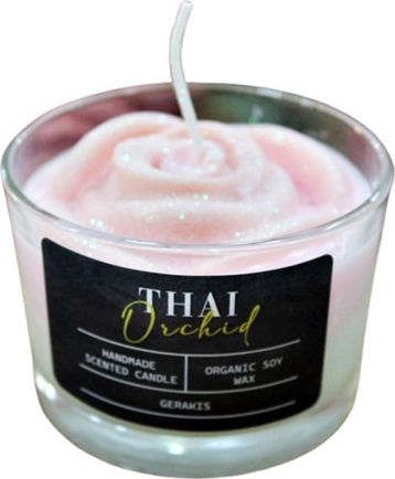 Αρωματικό Κερί Σόγιας Τριαντάφυλλο Thai Orchid Ποτήρι Small Φ8,2 X 5,8 Cm