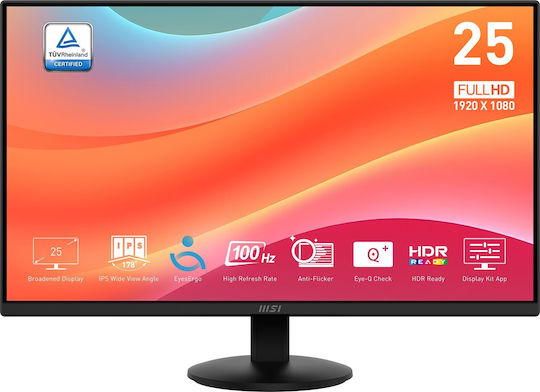 MSI PRO MP242L IPS HDR Monitor 24.5" FHD 1920x1080 with Response Time 4ms GTG