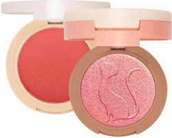 J.cat Beauty 2 În 1 Piece Cake Blush + Highlighter Fard De Obraji Și Iluminator 105 One In A Melon 12.1g