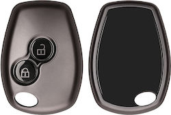 Kwmobile Car Key Case Dacia Renault 2 Buttons Gray Black Silicone Kwm0000253b001c