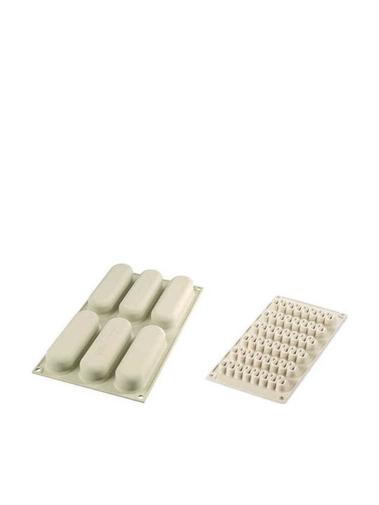 Silikomart Eclair Silicone Cake Mold for Round Cake 6 Pieces 38x38x4cm