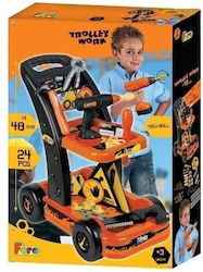 Faro Set Für Spielzeug Zum Spielen Arbeitstrolley Mit 24 Zubehör Made In Italy