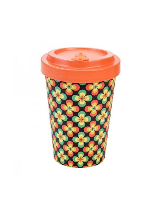 Well By Woodway Κούπα Μπαμπού Aztec Orange 500ml